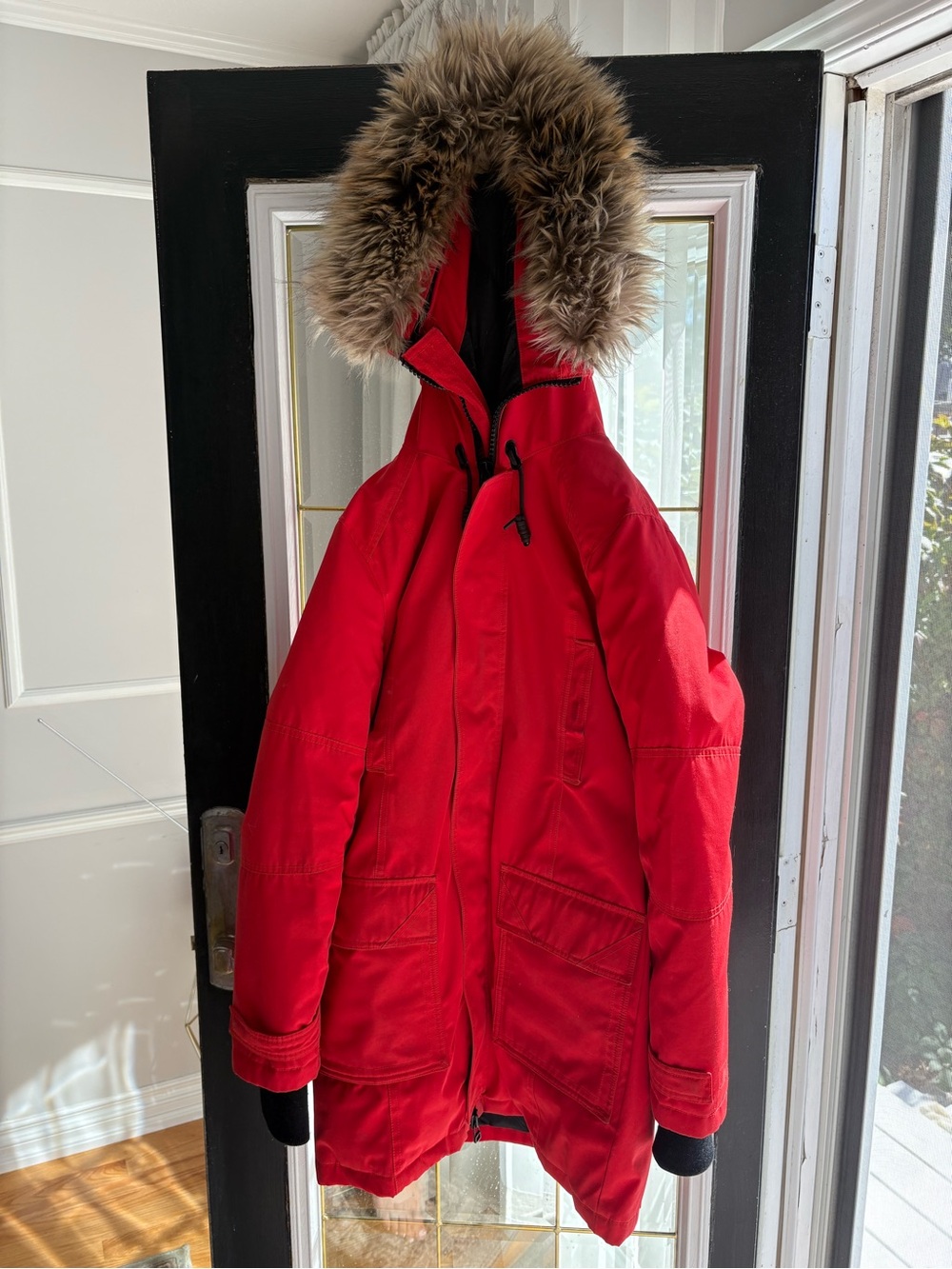 Aritzia TNA PREMIUM DOWN Red Bancroft Parka